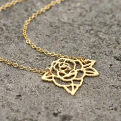 Rose Outline Necklace