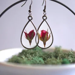 Rose Pendant Earrings