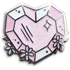 Rose Quartz Crystal Enamel Pin