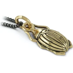 Scarab Beetle Bronze Necklace