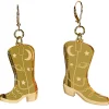 Space Cowboy Boot Dangle Earrings