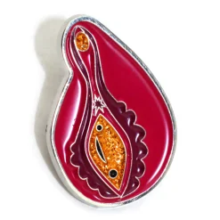 Sparkly Vagina And Vulva Enamel Pin