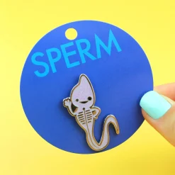 Sperm Sparkly Lapel Pin