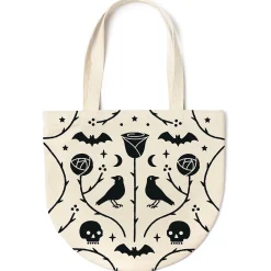 Spooky Floral Round Tote
