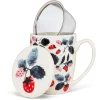 Strawberries Covered Mug 12Oz & Strainer