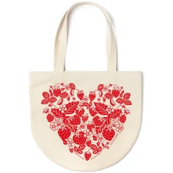 Strawberry Heart Round Tote