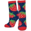 Strawberry Warm & Cozy Socks Navy