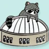 Toronto Raccoon Skydome Enamel Pin