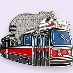 Toronto Raccoon Streetcar Enamel Pin