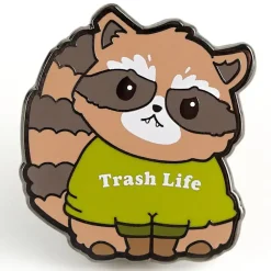 Trash Life Raccoon Pin