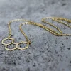 Triple Hexagon Necklace