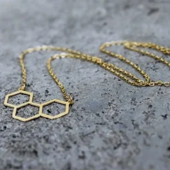 Triple Hexagon Necklace