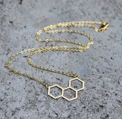 Triple Hexagon Necklace