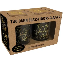 Two Damn Classy Rocks Glasses