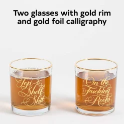 Two Damn Classy Rocks Glasses