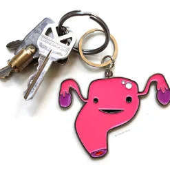 Uterus Key Chain
