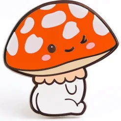 Winking Mushroom Pin