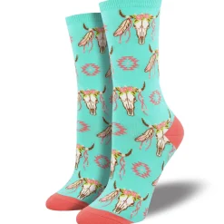 Women's Steer Clear Southwest Crew Socks Mint