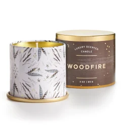 Woodfire Candle Demi Tin